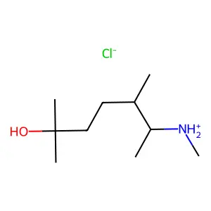 (6-hydroxy-3,6-dimethylheptan-2-yl)-methylazanium chloride structure