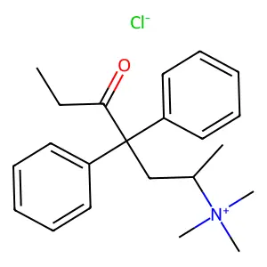 trimethyl-(5-oxo-4,4-diphenylheptan-2-yl)azanium chloride structure
