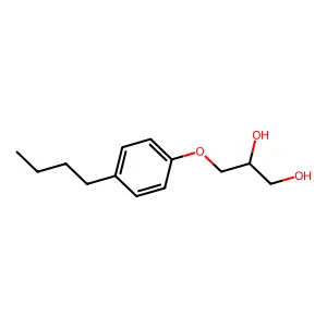 1,2-Propanediol, 3-(p-butylphenoxy)- structure