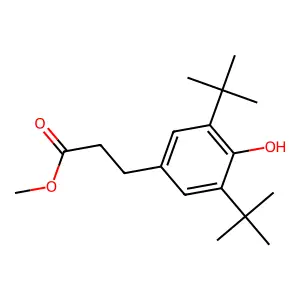 methyl 3-(3,5-ditert-butyl-4-hydroxyphenyl)propanoate structure