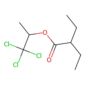 1,1,1-trichloropropan-2-yl 2-ethylbutanoate structure