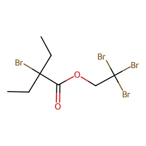 2,2,2-tribromoethyl 2-bromo-2-ethylbutanoate structure