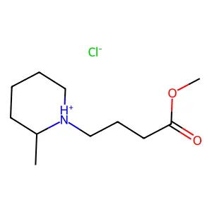 methyl 4-(2-methylpiperidin-1-ium-1-yl)butanoate chloride structure