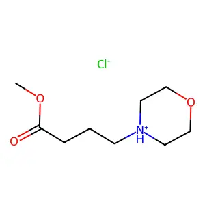 methyl 4-morpholin-4-ium-4-ylbutanoate chloride structure
