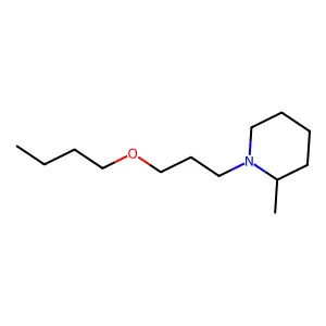 1-(3-butoxypropyl)-2-methylpiperidine structure