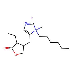 N-Hexylpilocarpinium iodide structure