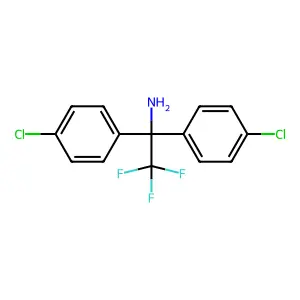 1,1-bis(4-chlorophenyl)-2,2,2-trifluoroethanamine structure