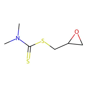 oxiran-2-ylmethyl N,N-dimethylcarbamodithioate structure