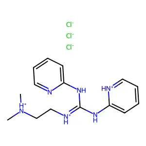 GUANIDINE, 1,3-BIS(2-PYRIDYL)-2-(2-DIMETHYLAMINOETHYL)-, TRICHLORIDE structure
