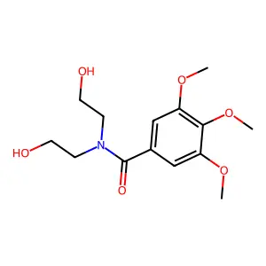 N,N-bis(2-hydroxyethyl)-3,4,5-trimethoxybenzamide structure