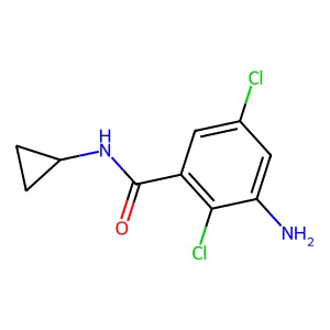 3-Amino-2,5-dichloro-N-cyclopropylbenzamide structure