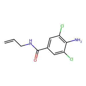 4-amino-3,5-dichloro-N-prop-2-enylbenzamide structure