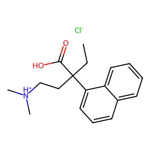 1-Naphthaleneacetic acid, alpha-(2-(dimethylamino)ethyl)-alpha-ethyl-, hydrochloride structure