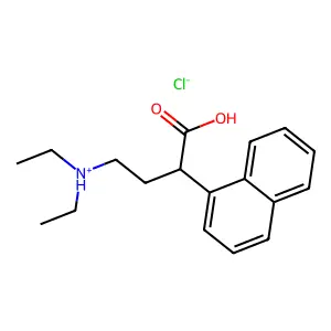 (3-carboxy-3-naphthalen-1-ylpropyl)-diethylazanium chloride structure