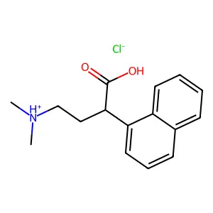 1-NAPHTHALENEACETIC ACID, alpha-(2-(DIMETHYLAMINO)ETHYL)-, HYDROCHLORIDE structure