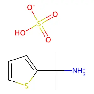 ISOPROPYLAMINE, 2-THIENYL-, SULFATE structure
