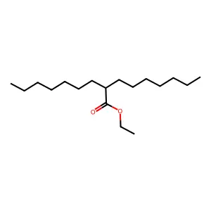 Ethyl di-n-heptyl acetate structure