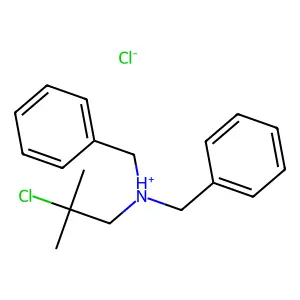 dibenzyl-(2-chloro-2-methylpropyl)azanium chloride structure