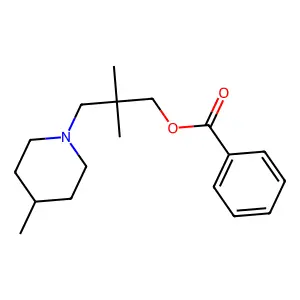 [2,2-dimethyl-3-(4-methylpiperidin-1-yl)propyl] benzoate structure