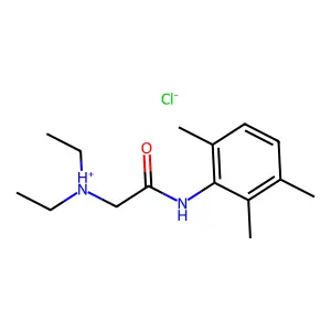 diethyl-[2-oxo-2-(2,3,6-trimethylanilino)ethyl]azanium chloride structure