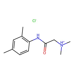ACETANILIDE, 2-(DIMETHYLAMINO)-2',4'-DIMETHYL-, HYDROCHLORIDE structure