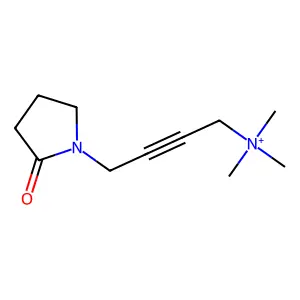 trimethyl-[4-(2-oxopyrrolidin-1-yl)but-2-ynyl]azanium structure