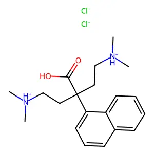 1-Naphthaleneacetic acid, alpha,alpha-bis(2-(dimethylamino)ethyl)-, dihydrochloride structure