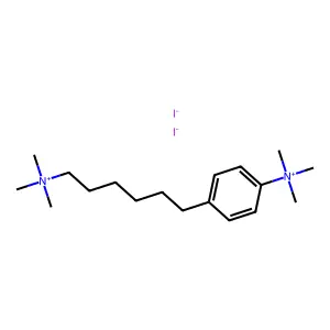 trimethyl-[4-[6-(trimethylazaniumyl)hexyl]phenyl]azanium diiodide structure