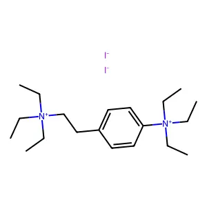 triethyl-[4-[2-(triethylazaniumyl)ethyl]phenyl]azanium diiodide structure