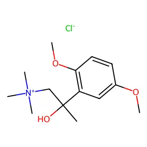 [2-(2,5-dimethoxyphenyl)-2-hydroxypropyl]-trimethylazanium chloride structure