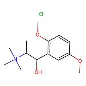 [1-(2,5-dimethoxyphenyl)-1-hydroxypropan-2-yl]-trimethylazanium chloride structure