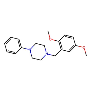 1-(2,5-Dimethoxybenzyl)-4-phenylpiperazine structure