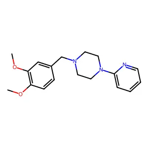 1-[(3,4-dimethoxyphenyl)methyl]-4-pyridin-2-ylpiperazine structure