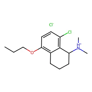 (8-chloro-5-propoxy-1,2,3,4-tetrahydronaphthalen-1-yl)-dimethylazanium chloride structure