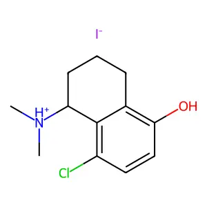 (8-chloro-5-hydroxy-1,2,3,4-tetrahydronaphthalen-1-yl)-dimethylazanium iodide structure