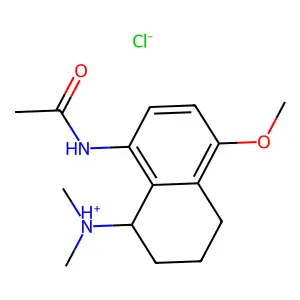 (8-acetamido-5-methoxy-1,2,3,4-tetrahydronaphthalen-1-yl)-dimethylazanium chloride structure