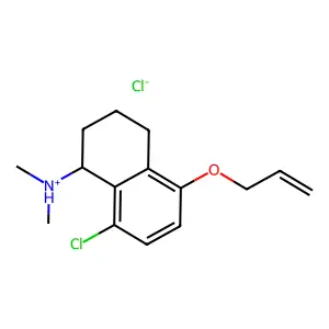 (8-chloro-5-prop-2-enoxy-1,2,3,4-tetrahydronaphthalen-1-yl)-dimethylazanium chloride structure