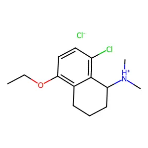 (8-chloro-5-ethoxy-1,2,3,4-tetrahydronaphthalen-1-yl)-dimethylazanium chloride structure