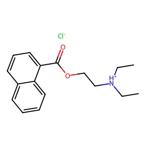 diethyl-[2-(naphthalene-1-carbonyloxy)ethyl]azanium chloride structure