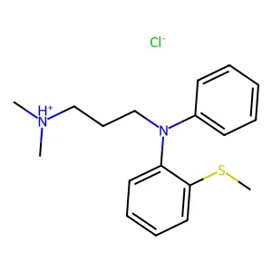 N-(gamma-Dimethylaminopropyl)-2-methyl thiodiphenylamine hydrochloride structure