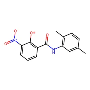 N-(2,5-dimethylphenyl)-2-hydroxy-3-nitrobenzamide structure