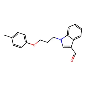 1-[3-(4-methylphenoxy)propyl]-1H-indole-3-carbaldehyde structure