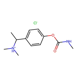 dimethyl-[1-[4-(methylcarbamoyloxy)phenyl]ethyl]azanium chloride structure