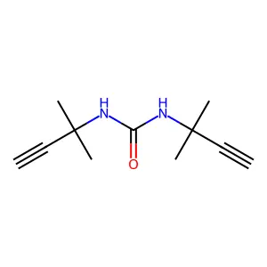 1,3-bis(2-methylbut-3-yn-2-yl)urea structure
