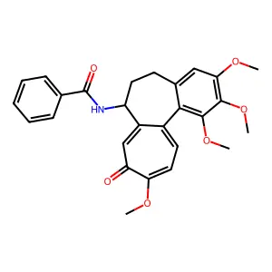 N-[(7S)-1,2,3,10-tetramethoxy-9-oxo-6,7-dihydro-5H-benzo[a]heptalen-7-yl]benzamide structure