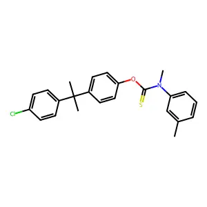 O-[4-[2-(4-chlorophenyl)propan-2-yl]phenyl] N-methyl-N-(3-methylphenyl)carbamothioate structure