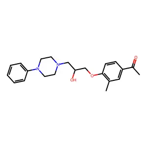 1-[4-[2-hydroxy-3-(4-phenylpiperazin-1-yl)propoxy]-3-methylphenyl]ethanone structure