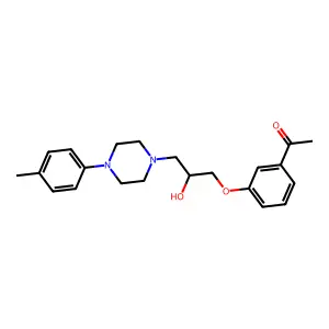1-[3-[2-hydroxy-3-[4-(4-methylphenyl)piperazin-1-yl]propoxy]phenyl]ethanone structure
