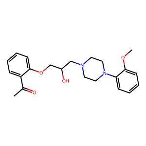 1-[2-[2-hydroxy-3-[4-(2-methoxyphenyl)piperazin-1-yl]propoxy]phenyl]ethanone structure