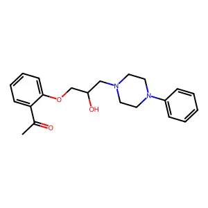 1-[2-[2-hydroxy-3-(4-phenylpiperazin-1-yl)propoxy]phenyl]ethanone structure
